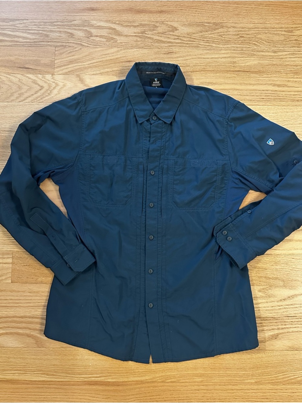 Kuhl Men's Dark Blue Button-Down Long Sleeve Shirt